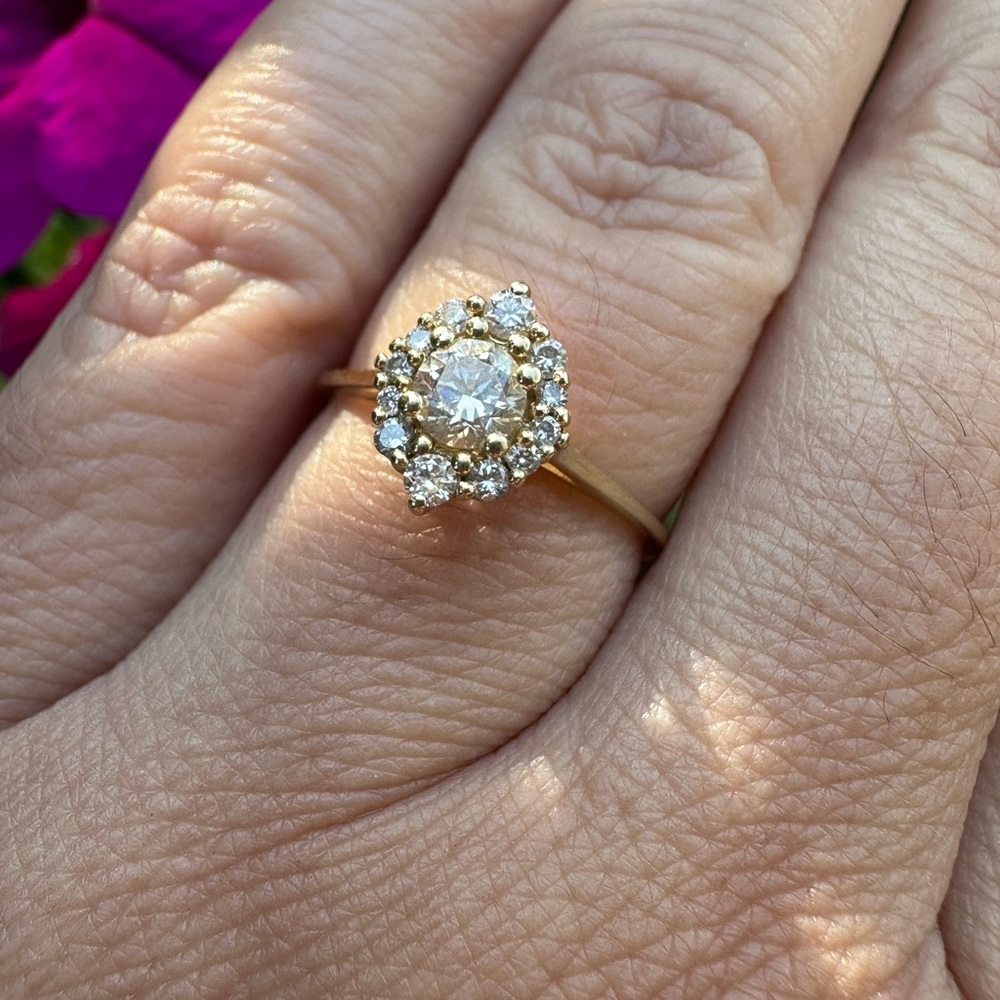 14k Diamond engagement Ring